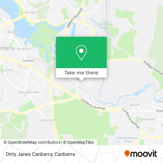 Dirty Janes Canberra map