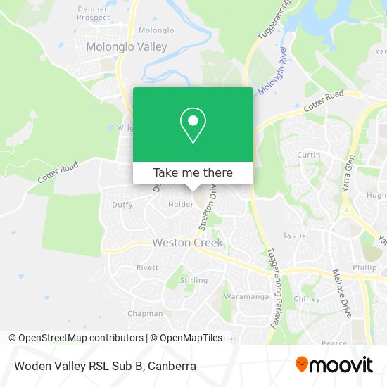 Woden Valley RSL Sub B map