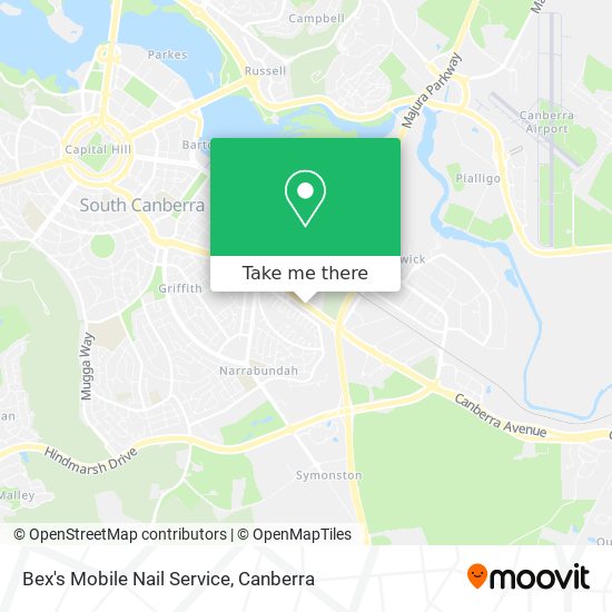 Bex's Mobile Nail Service map