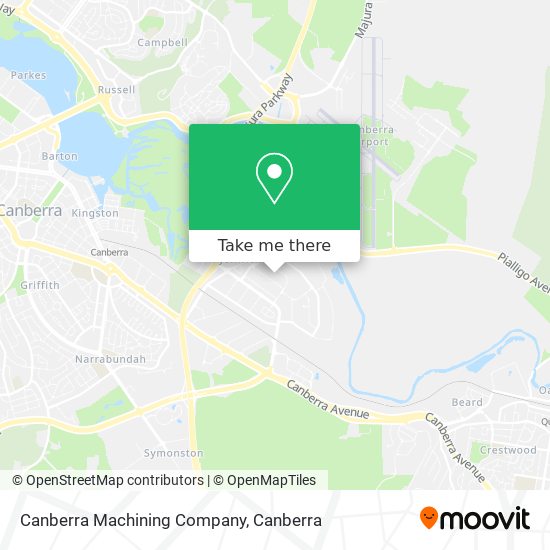 Mapa Canberra Machining Company