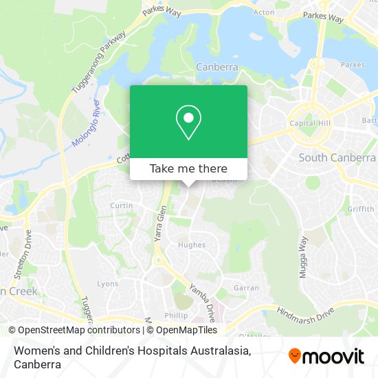 Women's and Children's Hospitals Australasia map