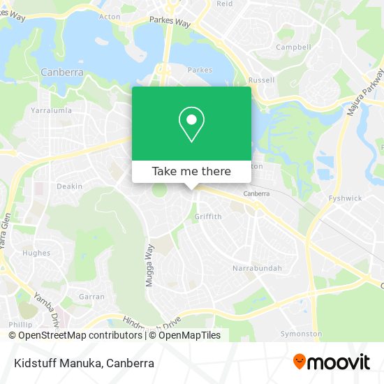 Kidstuff Manuka map