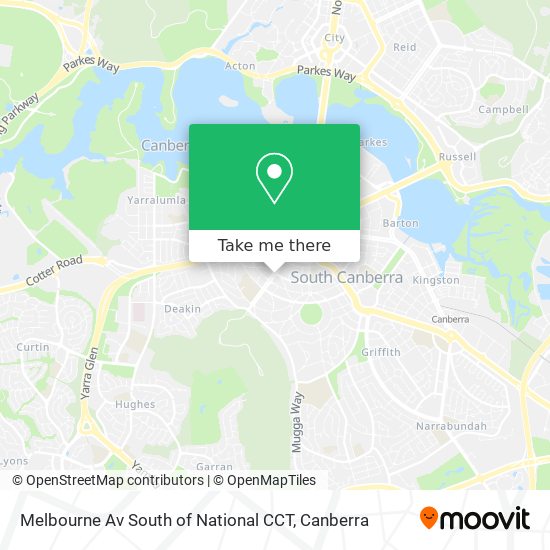 Melbourne Av South of National CCT map