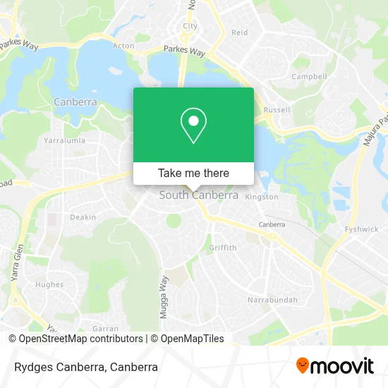 Mapa Rydges Canberra