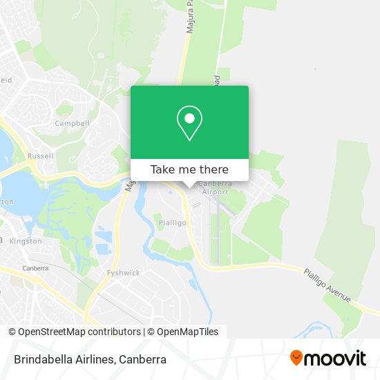 Brindabella Airlines map