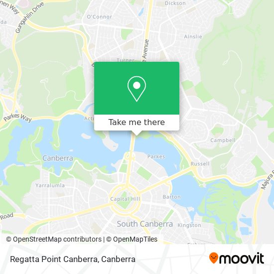 Mapa Regatta Point Canberra