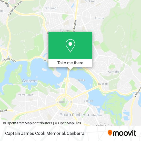 Captain James Cook Memorial map