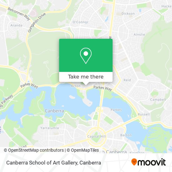 Mapa Canberra School of Art Gallery