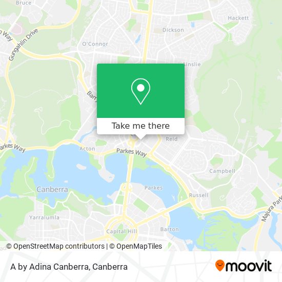 A by Adina Canberra map