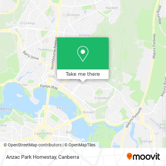 Mapa Anzac Park Homestay