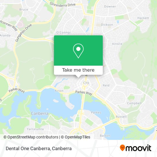 Mapa Dental One Canberra