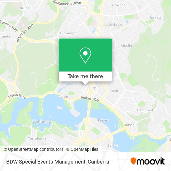 BDW Special Events Management map