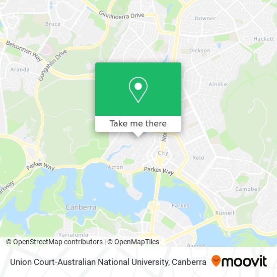 Union Court-Australian National University map