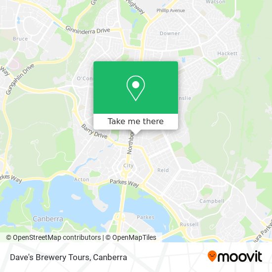 Dave's Brewery Tours map