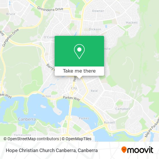 Hope Christian Church Canberra map