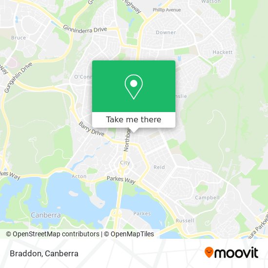 Mapa Braddon