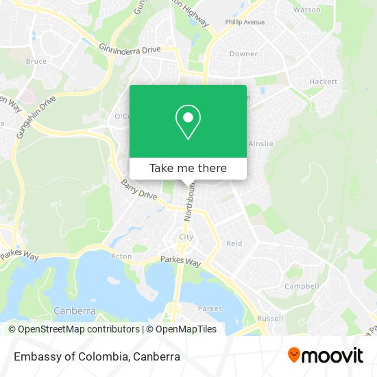 Embassy of Colombia map