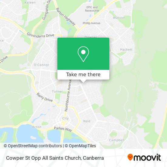 Cowper St Opp All Saints Church map