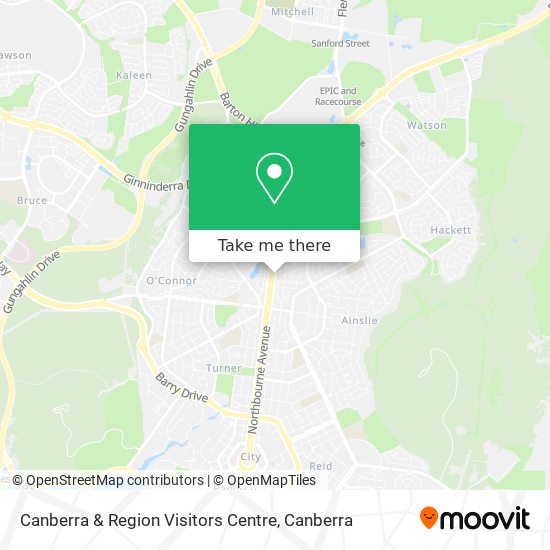 Canberra & Region Visitors Centre map