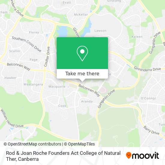 Rod & Joan Roche Founders Act College of Natural Ther map