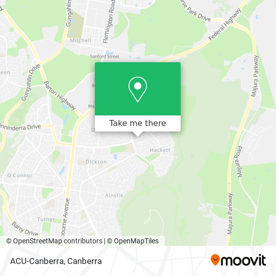 ACU-Canberra map