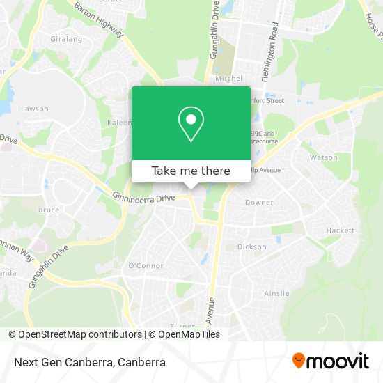 Next Gen Canberra map