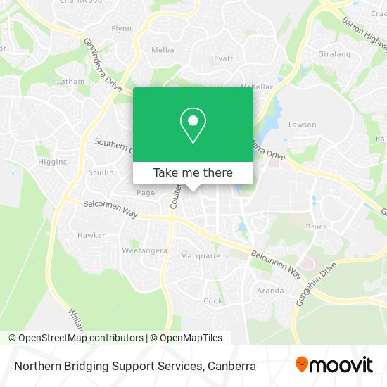 Northern Bridging Support Services map