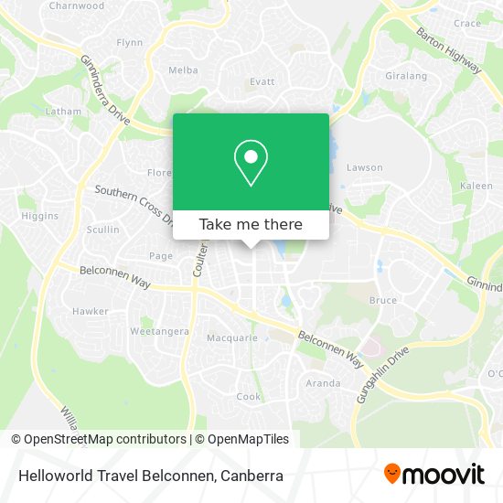 Helloworld Travel Belconnen map