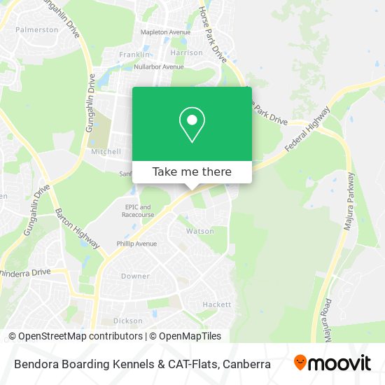 Bendora Boarding Kennels & CAT-Flats map