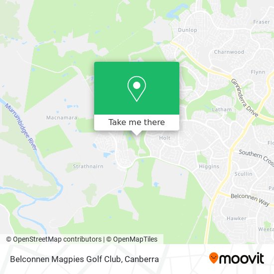 Belconnen Magpies Golf Club map