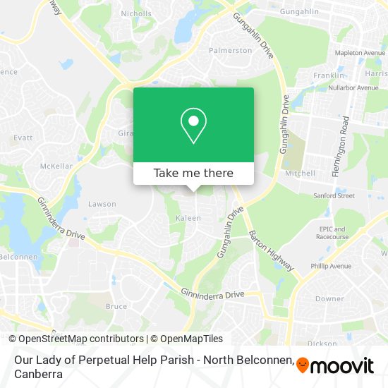 Our Lady of Perpetual Help Parish - North Belconnen map
