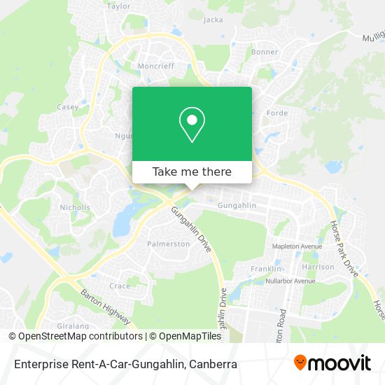 Enterprise Rent-A-Car-Gungahlin map