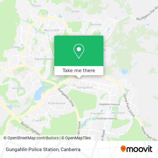 Gungahlin Police Station map