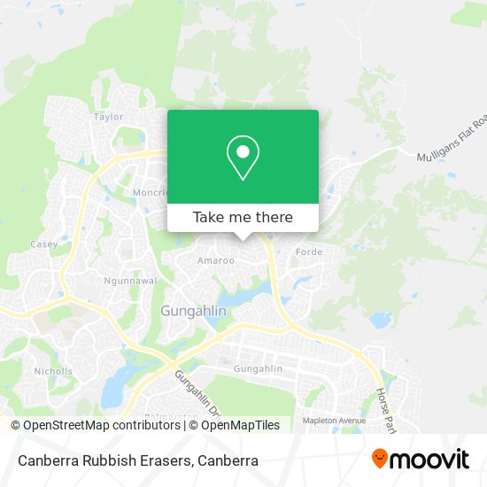 Canberra Rubbish Erasers map