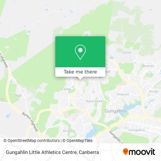 Gungahlin Little Athletics Centre map