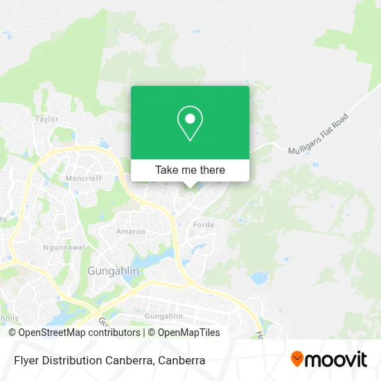 Mapa Flyer Distribution Canberra