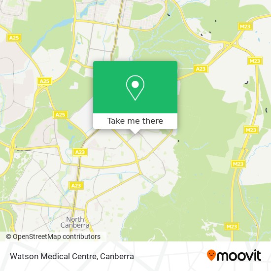Mapa Watson Medical Centre