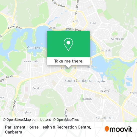 Mapa Parliament House Health & Recreation Centre