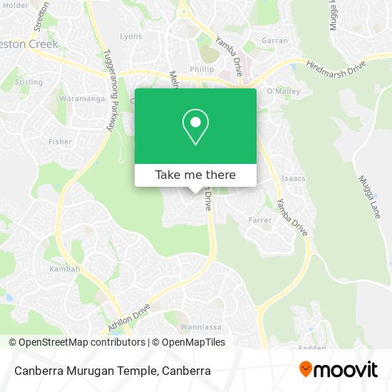 Canberra Murugan Temple map