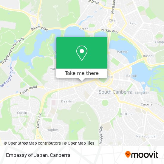 Embassy of Japan map