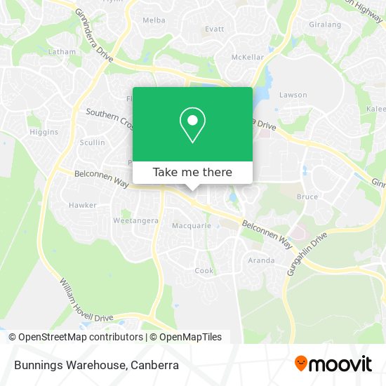 Bunnings Warehouse map