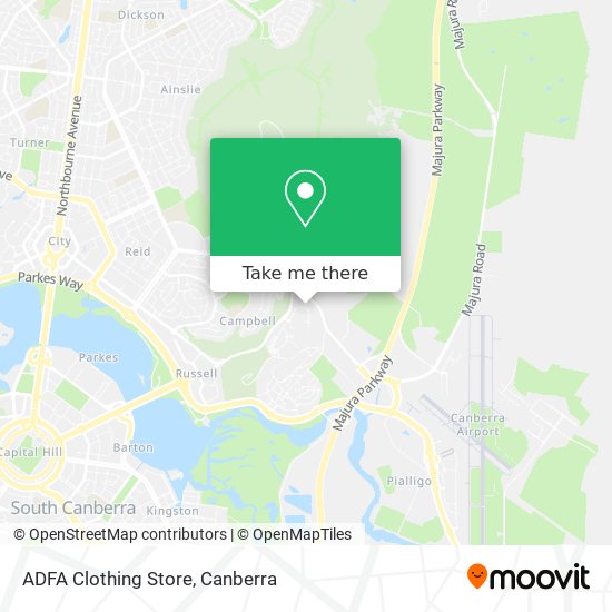 ADFA Clothing Store map