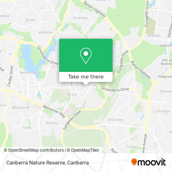 Canberra Nature Reserve map