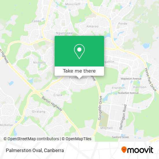 Palmerston Oval map
