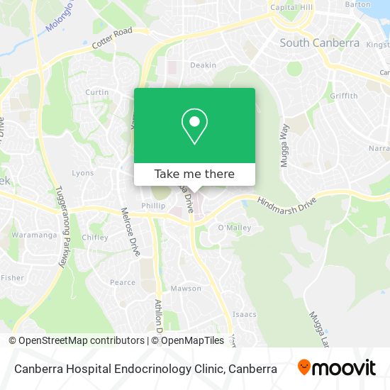Canberra Hospital Endocrinology Clinic map