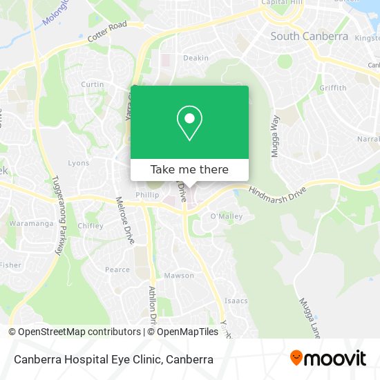 Canberra Hospital Eye Clinic map