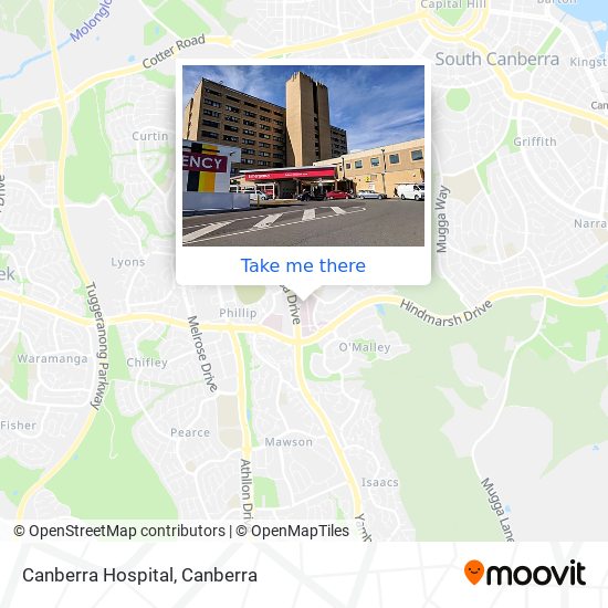 Mapa Canberra Hospital