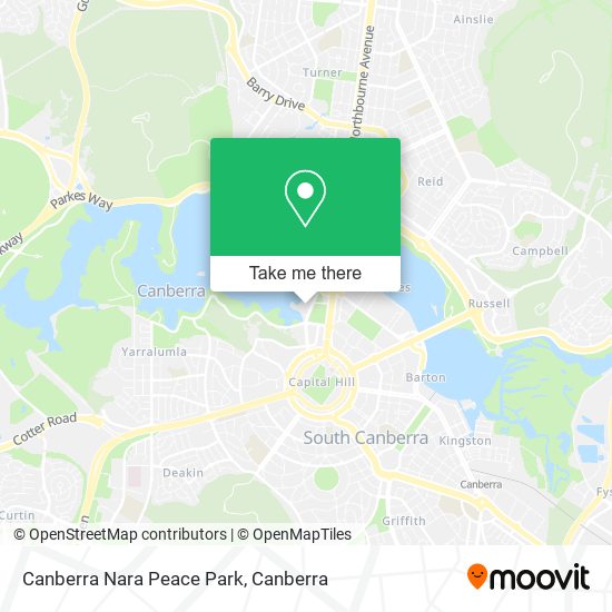 Canberra Nara Peace Park map
