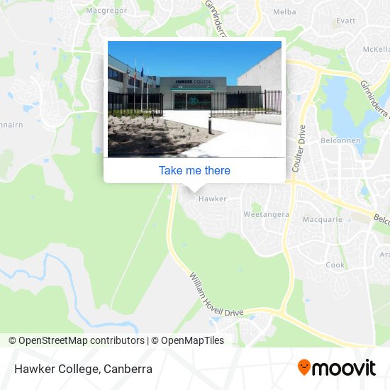 Mapa Hawker College