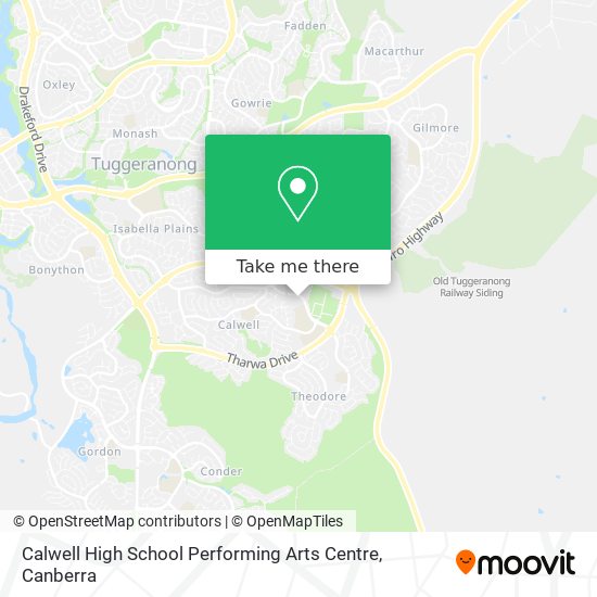 Calwell High School Performing Arts Centre map